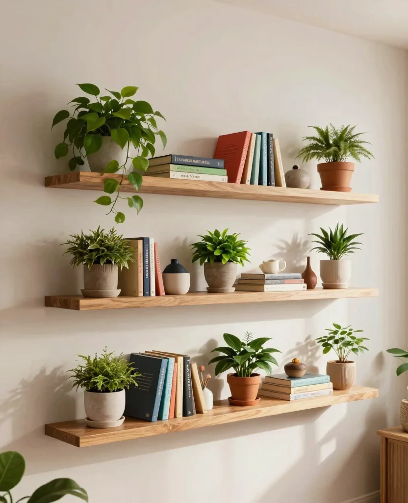 Transform Your Tiny Home: 10 Small Space Storage Solutions You’ll Love! - 1. Floating Shelves: Style Meets Function 1