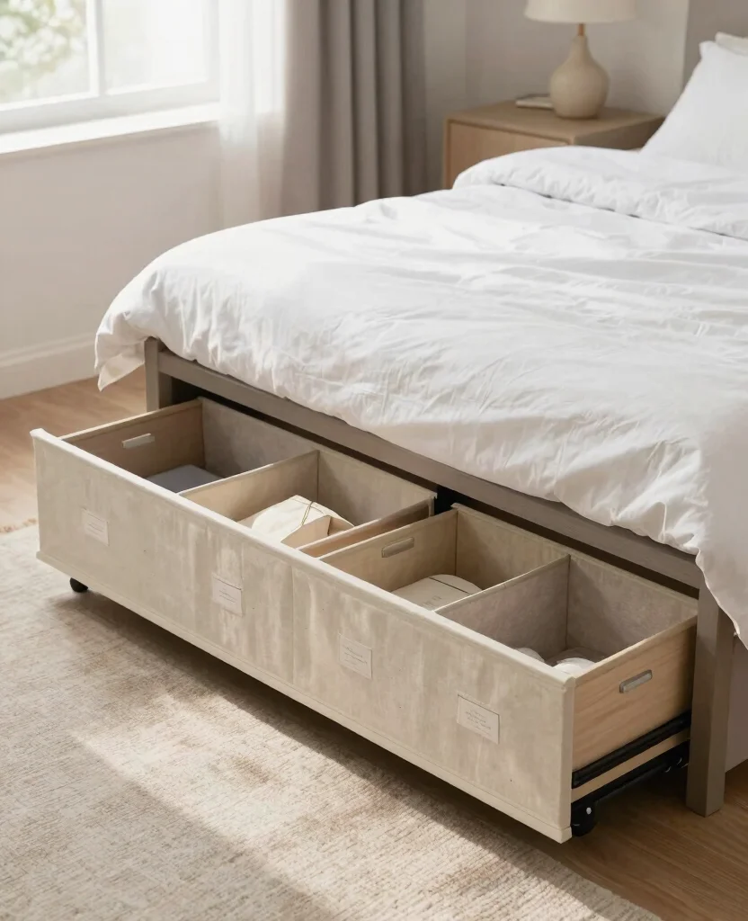 Transform Your Tiny Home: 10 Small Space Storage Solutions You’ll Love! - 2. Under-Bed Storage: Maximize Hidden Spaces 1