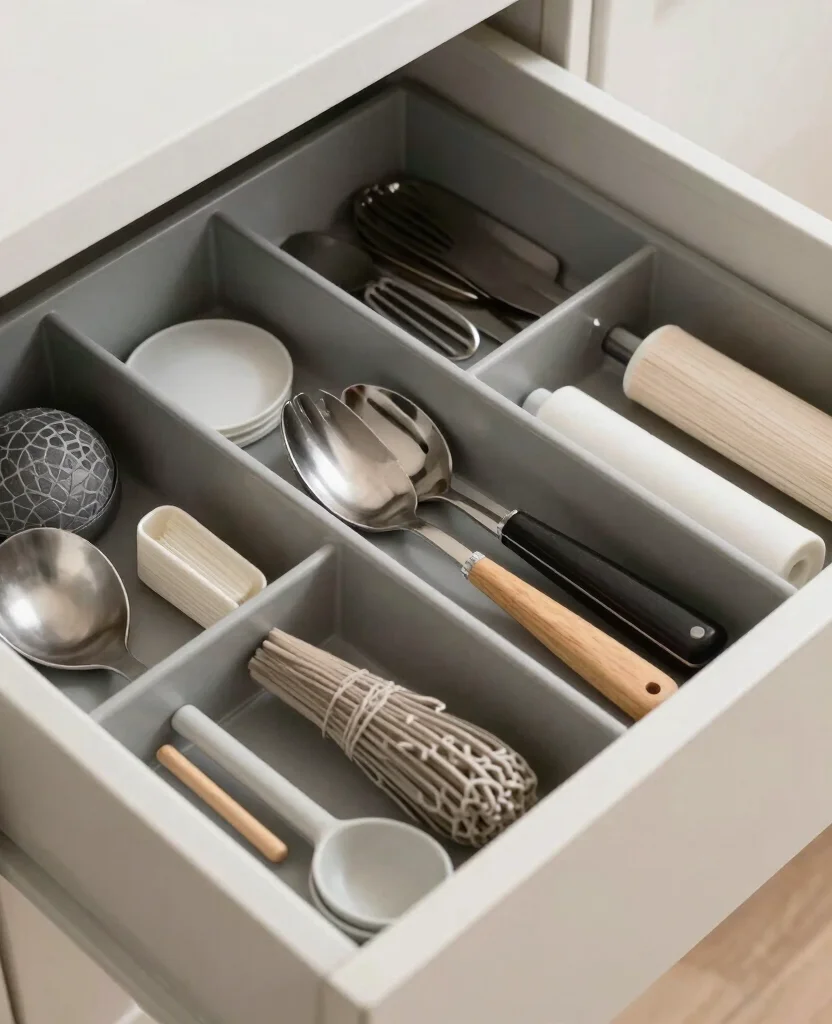 Transform Your Tiny Home: Genius Small Space Kitchen Organization Ideas You’ll Love - 3. Utilize Drawer Dividers 1