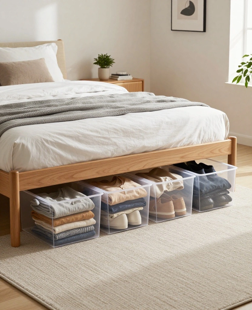 Transform Your Tiny Home: Genius Small Space Organization Ideas You’ll Love - 3. Under-Bed Storage Solutions 1