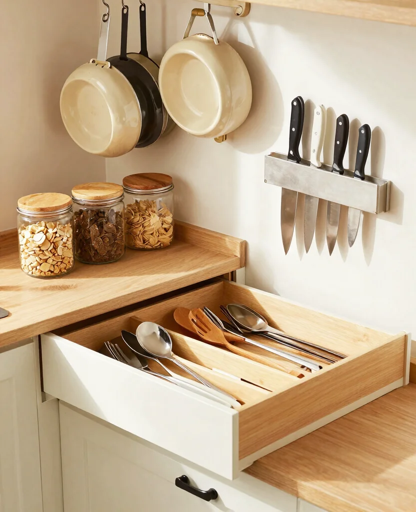 Transform Your Tiny Home: Genius Small Space Organization Ideas You’ll Love - 6. Clever Kitchen Organization Hacks 1