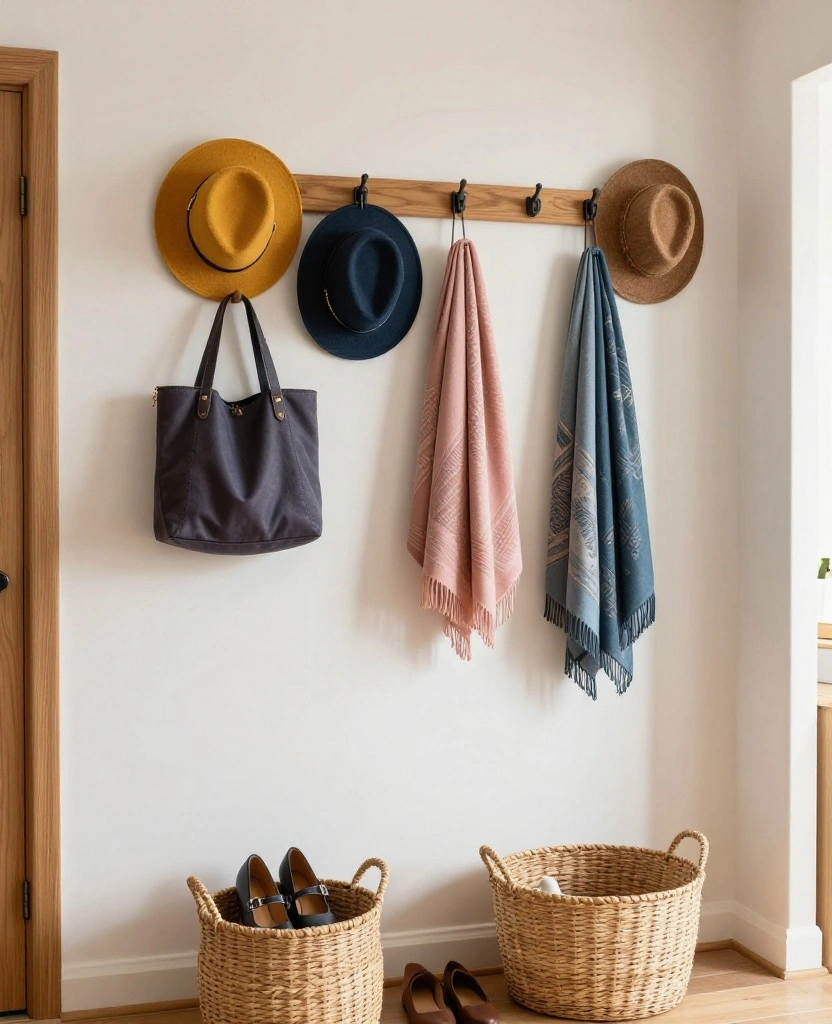 Transform Your Tiny Home: Genius Small Space Organization Ideas You’ll Love - 7. Stylish Hooks and Racks 1