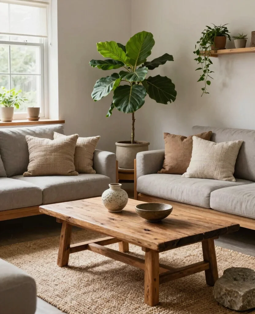 Transform Your Tiny Living Room: 10 Small Space Decor Ideas for Maximum Cozy Vibes - 5. Incorporate Natural Elements 1