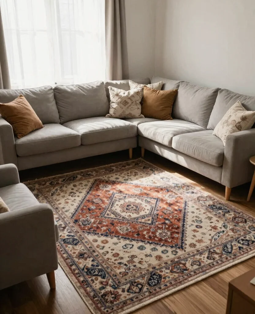 Transform Your Tiny Living Room: 10 Small Space Decor Ideas for Maximum Cozy Vibes - 7. Utilize Rugs to Define Spaces 1