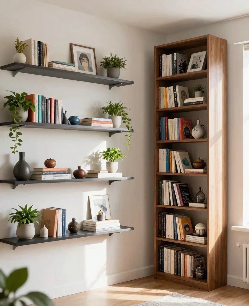 Transform Your Tiny Living Room: Stylish Decor Ideas for Small Spaces - 2. Utilize Vertical Space 1