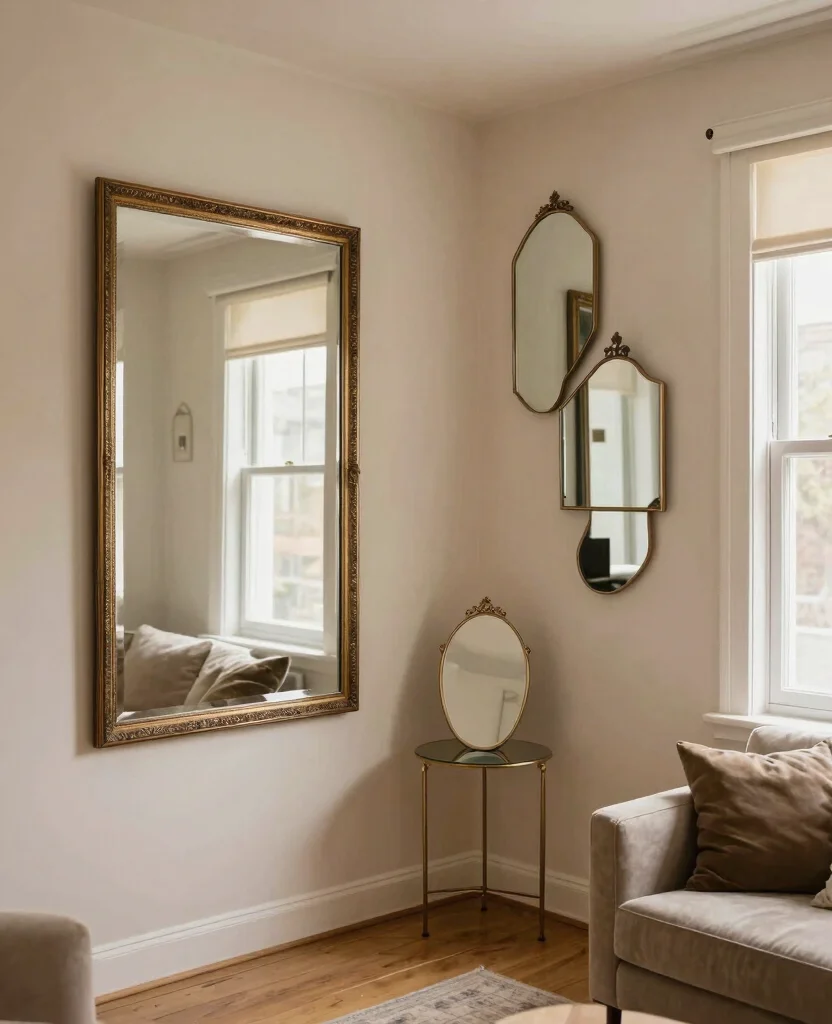 Transform Your Tiny Living Room: Stylish Decor Ideas for Small Spaces - 6. Play with Mirrors 1
