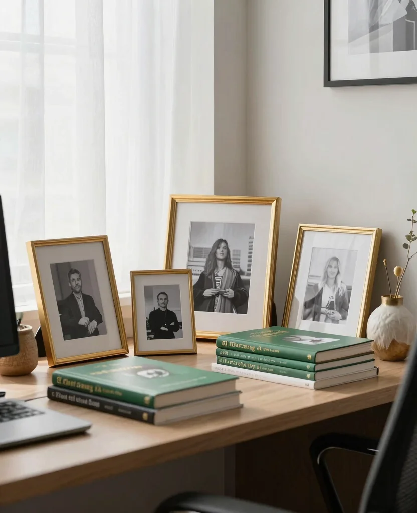 Transform Your Tiny Office: Stunning Green and Gold Decor Ideas for Small Spaces - 7. Personal Touches: Infuse Your Style 1