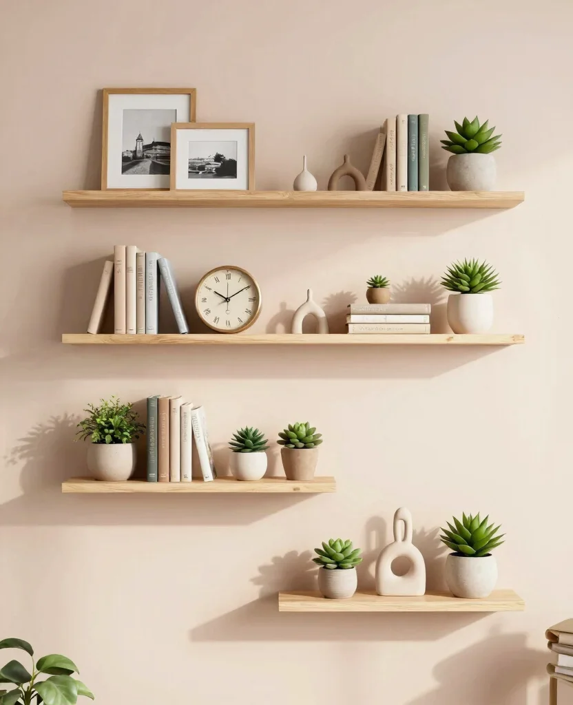 Transform Your Tiny Space: Creative Home Decor Ideas for Small Areas - 2. Floating Shelves: Elevate Your Decor 1