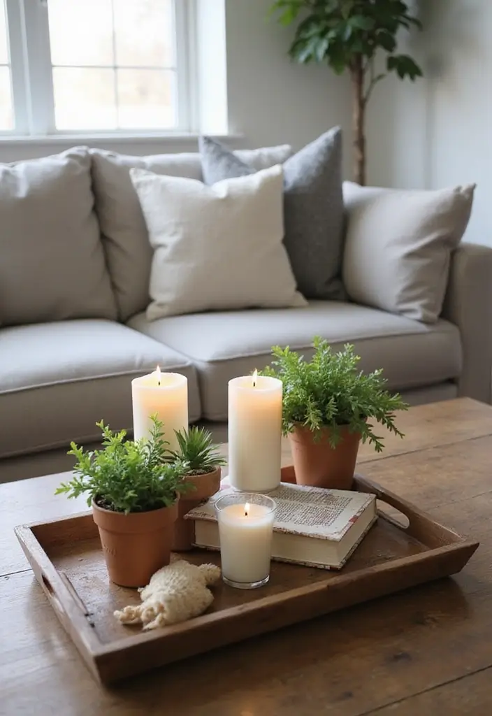 12 Must-Have Farmhouse Style Accents to Create a Cozy, Rustic Living Room (You'll Want #7!) - 10. Rustic Decorative Trays 1