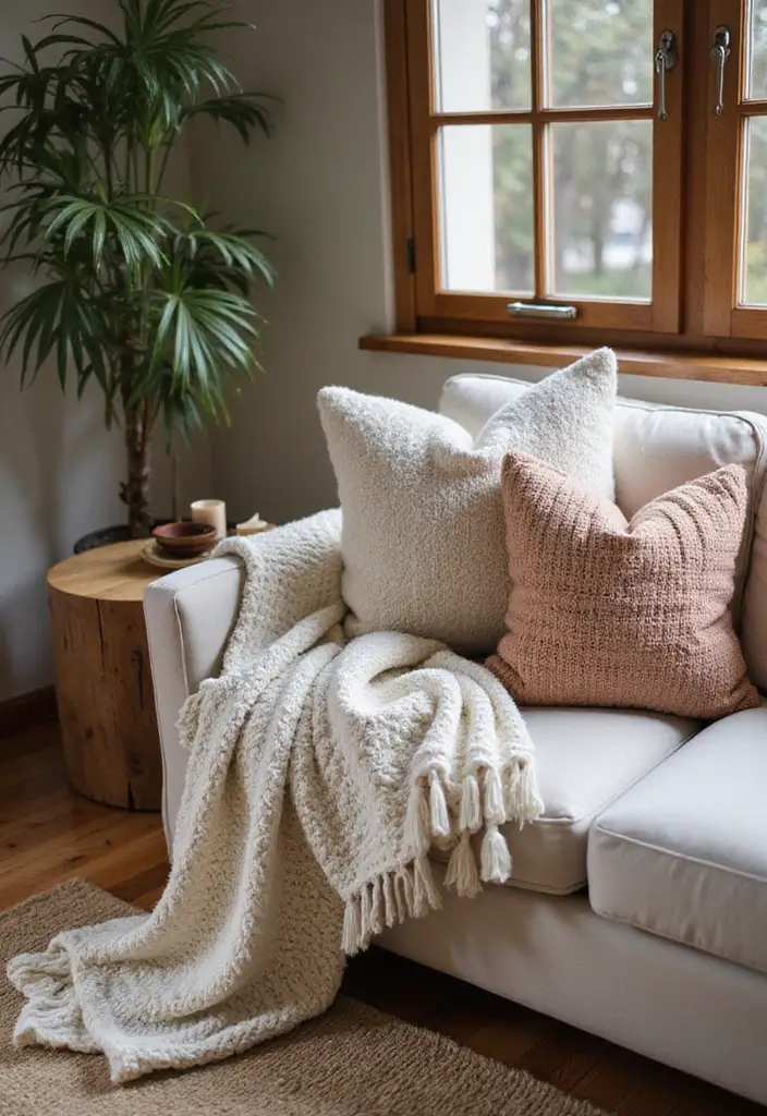 12 Must-Have Farmhouse Style Accents to Create a Cozy, Rustic Living Room (You'll Want #7!) - 11. A Mix of Textures 1