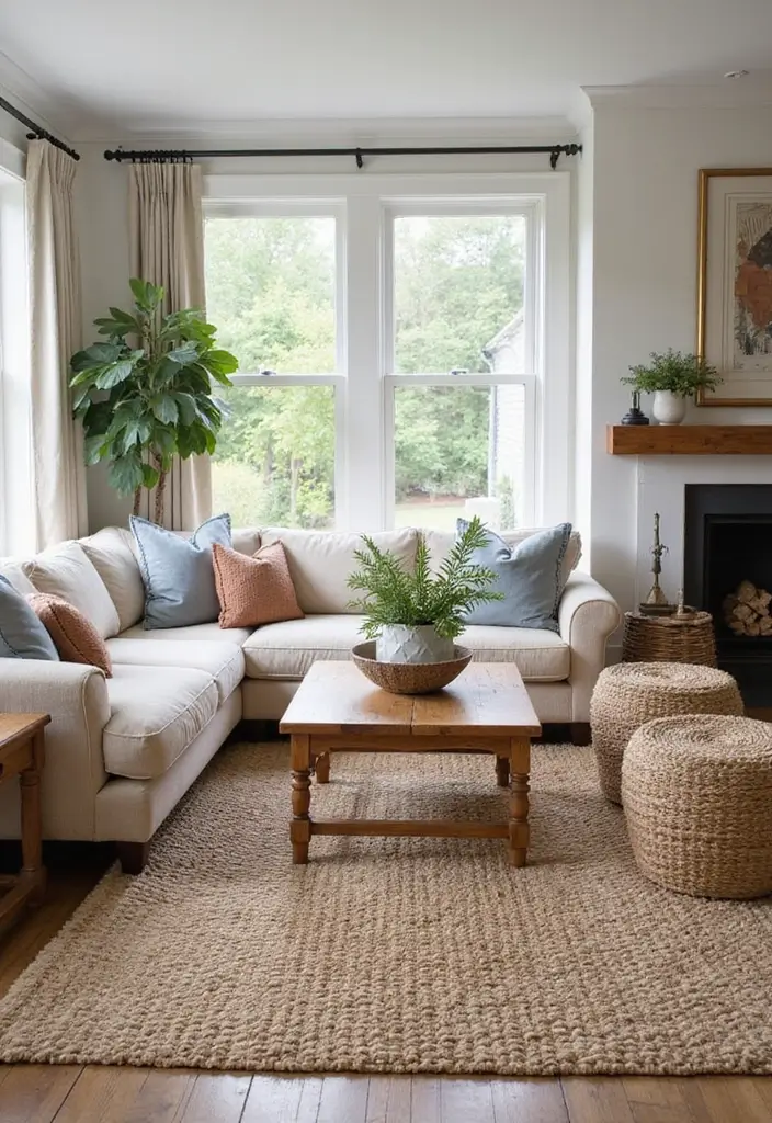 12 Must-Have Farmhouse Style Accents to Create a Cozy, Rustic Living Room (You'll Want #7!) - 5. Cozy Area Rugs 1