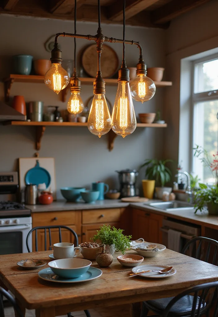 19 Kitchen Lighting Ideas That Will Illuminate Your Space (And Your Cooking Skills!) - 14. Creative Light Bulb Options 1