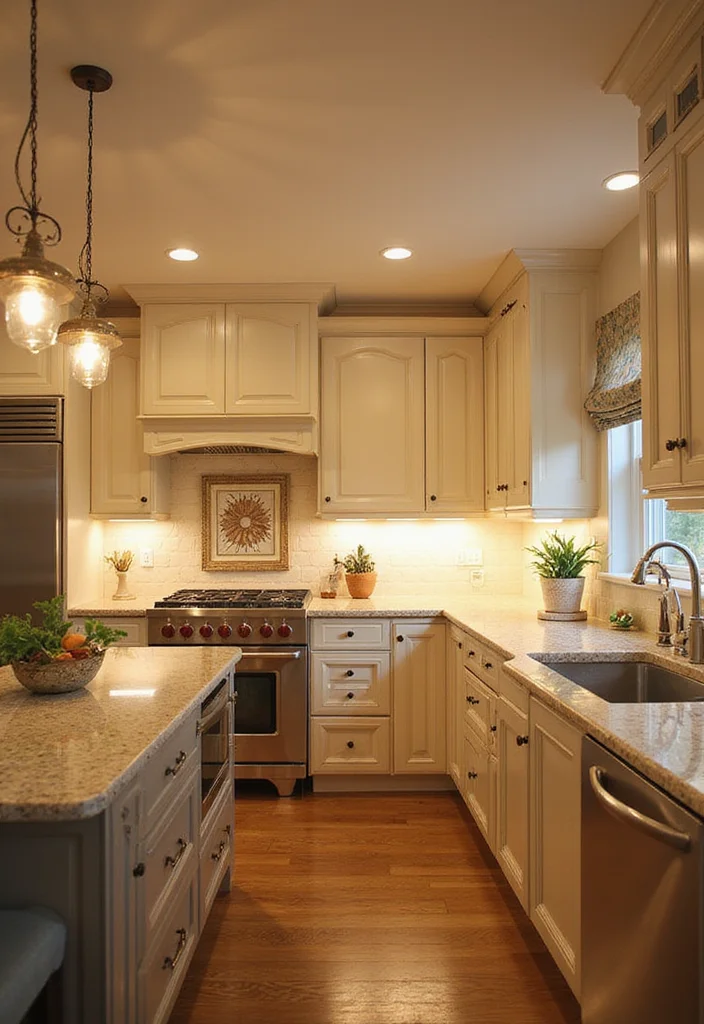 19 Kitchen Lighting Ideas That Will Illuminate Your Space (And Your Cooking Skills!) - 15. Layered Lighting for Depth 1