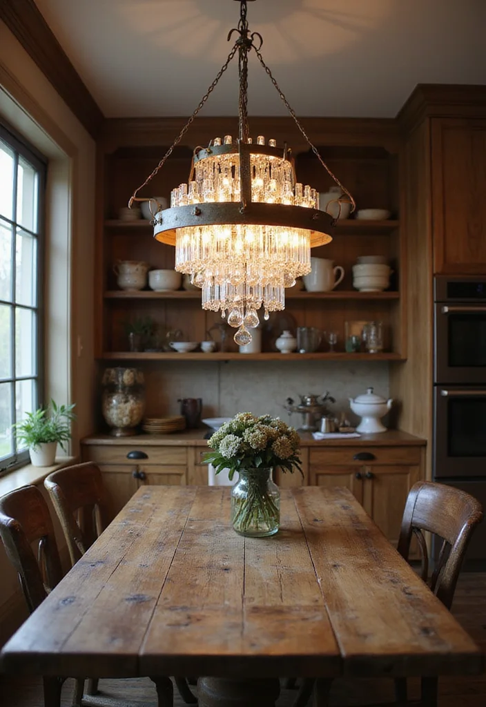 19 Kitchen Lighting Ideas That Will Illuminate Your Space (And Your Cooking Skills!) - 4. Statement Chandeliers for Elegance 1