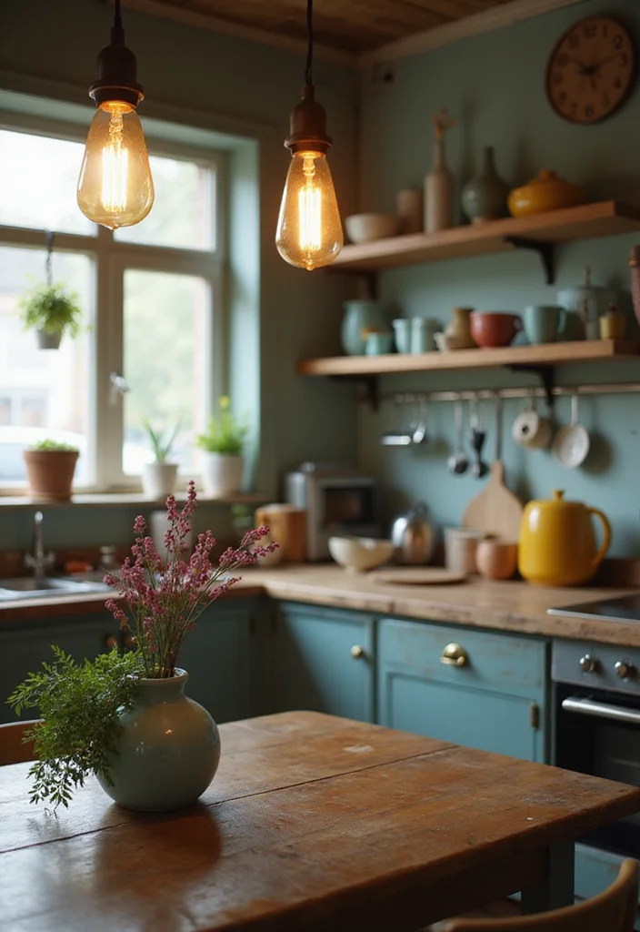 19 Kitchen Lighting Ideas That Will Illuminate Your Space (And Your Cooking Skills!) - 8. Vintage Fixtures for Nostalgic Charm 1