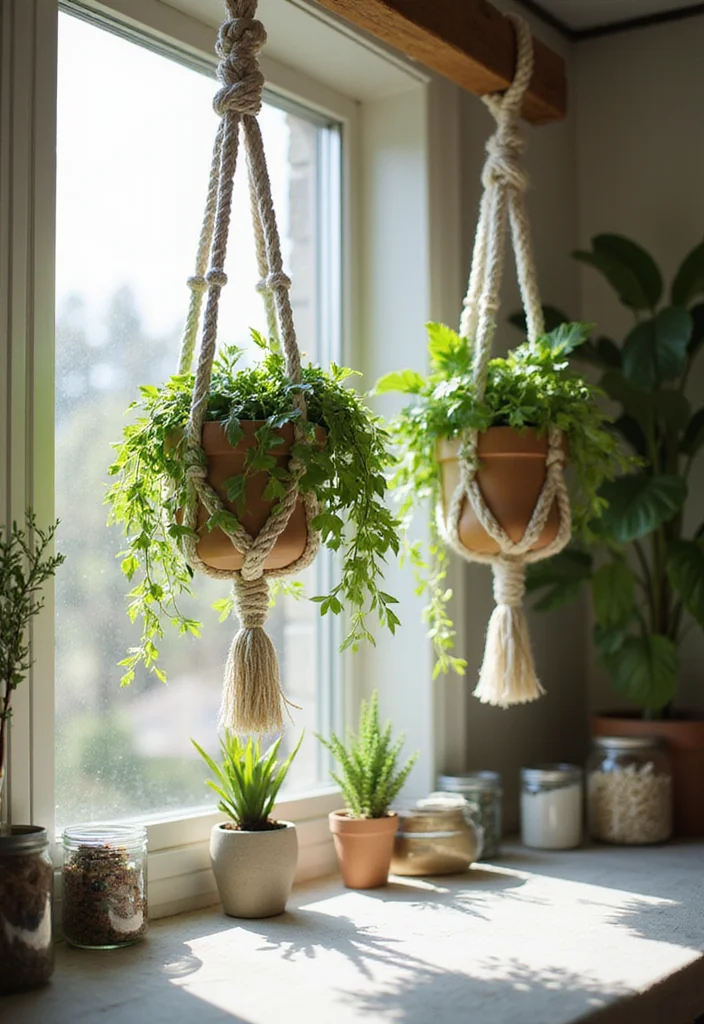 12 DIY Sustainable Decor Trends You Can Create on a Budget! - 7. DIY Macramé Plant Hangers 1