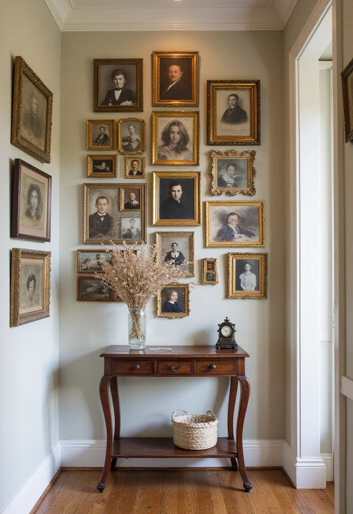 13 Framed Vintage Wall Art Ideas That Will Class Up Any Room (Warning: #6 Is Stunning!) - 5. Vintage Portraits and Family Photos 1