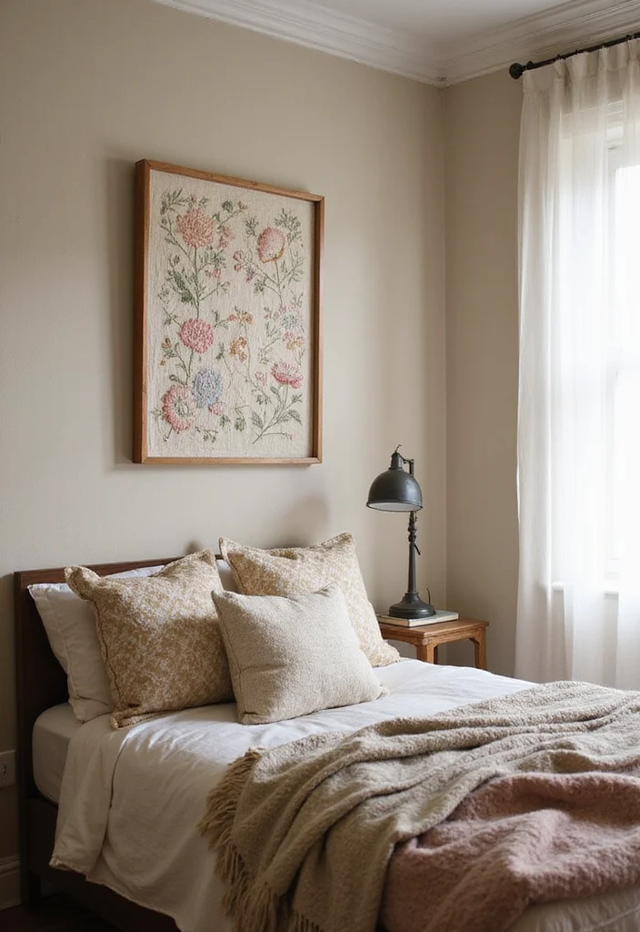 13 Framed Vintage Wall Art Ideas That Will Class Up Any Room (Warning: #6 Is Stunning!) - 8. Framed Vintage Textile Art 1
