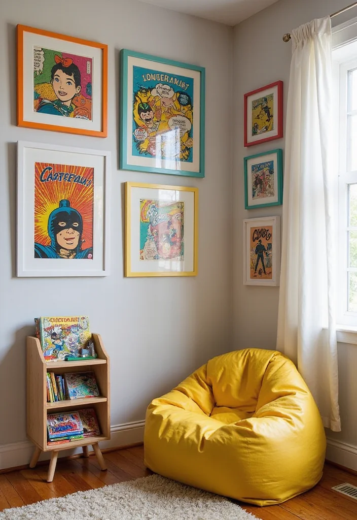 13 Framed Vintage Wall Art Ideas That Will Class Up Any Room (Warning: #6 Is Stunning!) - 9. Vintage Comic Book Art 1