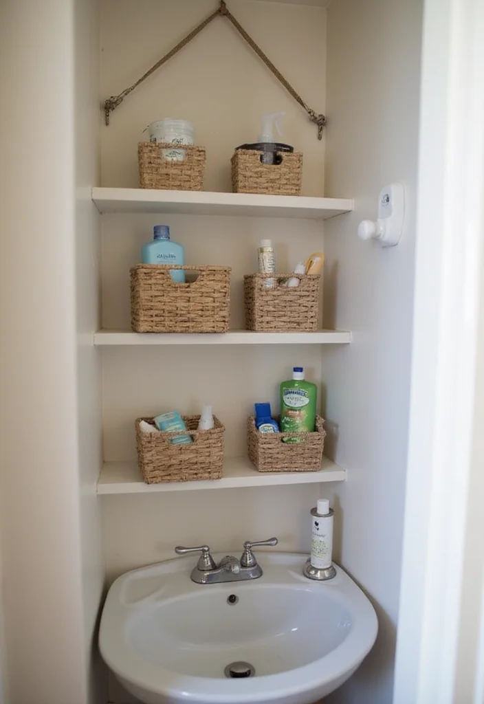 15 Ingenious Tiny Bathroom Decor Hacks You Need to Try Right Now! - 12. Install a Tension Rod 1
