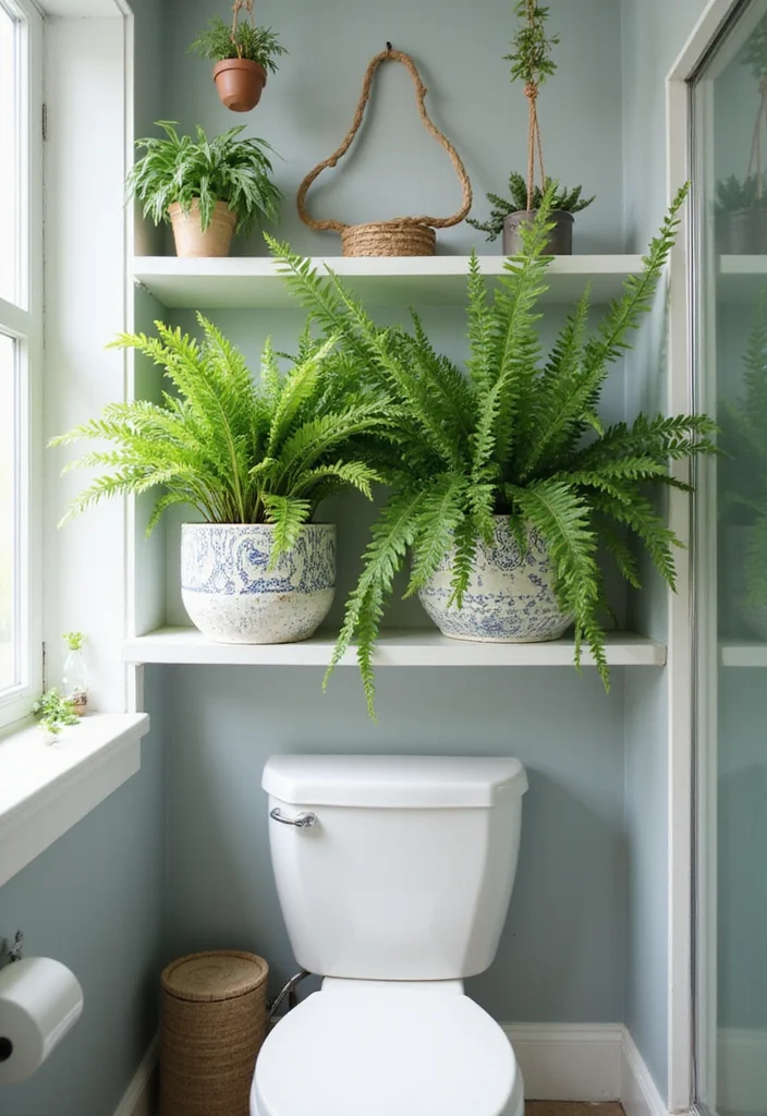 15 Ingenious Tiny Bathroom Decor Hacks You Need to Try Right Now! - 5. Go Green with Plants 1