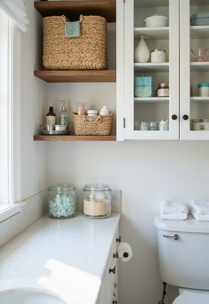 15 Ingenious Tiny Bathroom Decor Hacks You Need to Try Right Now! - 7. Stylish Storage Solutions 1