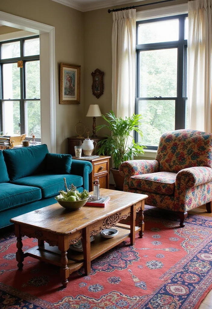 21 Stunning Boho Style Ideas to Elevate Your Living Room Decor! - 3. Eclectic Furniture Choices 1