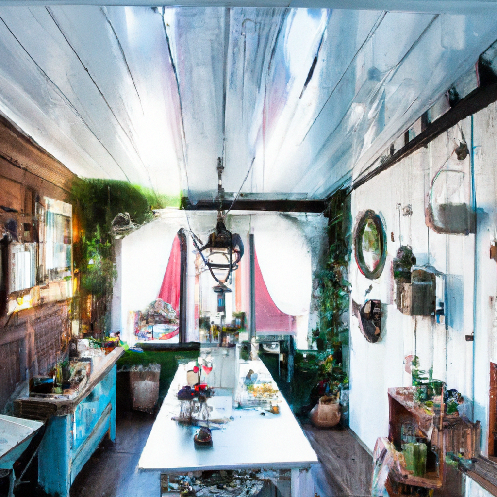 An Interior Designers Tiny Home with a Fantasy Glasshouse Dining Room