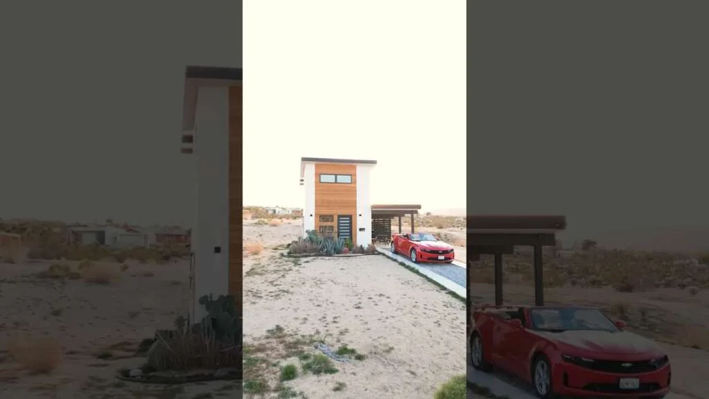 Take a 60-Second Tour of a 2-Story 300sqft Tiny House in the Desert!