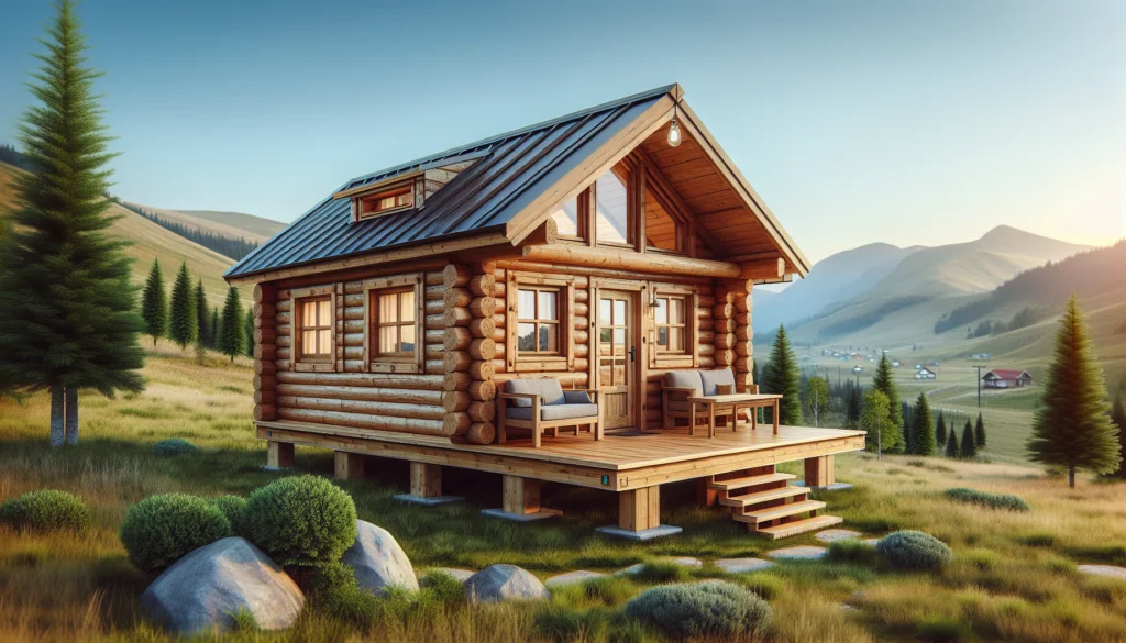 A Beautiful Log Cabin Modular Tiny House Tour