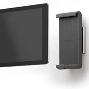 Durable Wall-Mounted Tablet Holder, Silver/Charcoal Gray