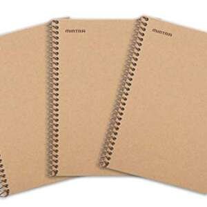Mintra 100% Recycled Notebooks (Junior Size (6.5in x 9.5in), Plain Cover 3pk)