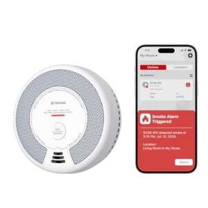 X-Sense Smart Smoke Detector Carbon Monoxide Detector Combo with No Fee App Notification, Replaceable Battery Powered Smoke Detector and Carbon Monoxide Detector, SC06-WX, 1-Pack