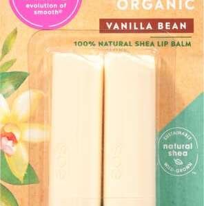 eos 100% Natural & Organic Lip Balm Sticks- Vanilla Bean, All-Day Moisture, Dermatologist Recommended, 0.14 oz, 2-Pack