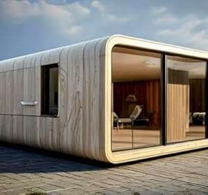 Prefab Modern Tiny House 20ft and 40ft Modular Cabin House, Tiny Home, B&B, Office, Kiosk, Pool House, bar, Outdoor Living (40X8X8 FT (Shell)), White, modpod2030