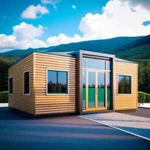 Tiny Container House, Foldable House, prefab House, Mobile Cabin, Outdoor Home, for Living, Vacation, Office, Recreation | Customization 7ft 14ft 20ft 30ft 40ft (20ft)