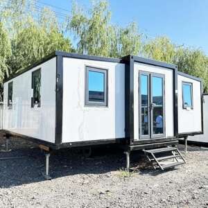Luxury Prefab House Tiny Homes for Sale, Prefab Container House Portable Shed Container Homes to Live in for Adults with Full Equiped Bathroom and Kitchen