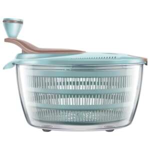 Brigii Salad Spinner, 4.24 Quart Lettuce Spinner with Double Drainage Holes, Salad Dryer for Washing, Spinning, and Draining Greens, Fruits, and Vegetables